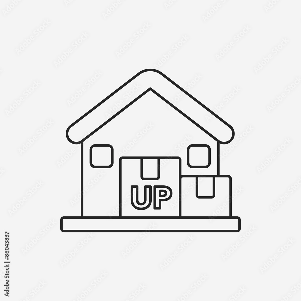 logistics freight warehouse line icon logistics freight warehouse line icon