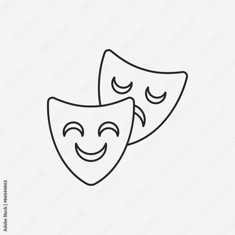 opera mask line icon opera mask line icon