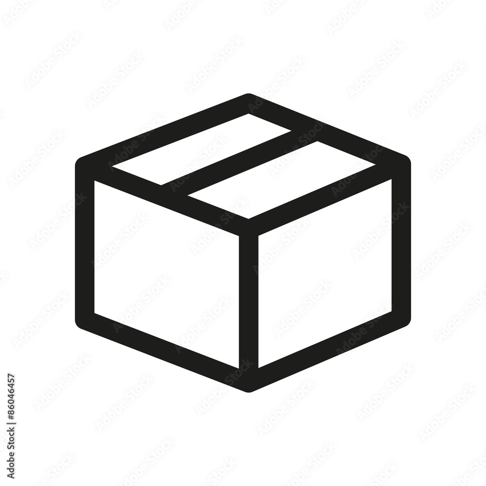 The box icon. Delivery and shipping symbol. Flat The box icon. Delivery and shipping symbol. Flat