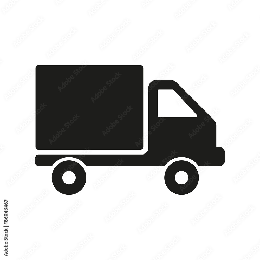 The truck icon. Delivery and shipping symbol. Flat The truck icon. Delivery and shipping symbol. Flat