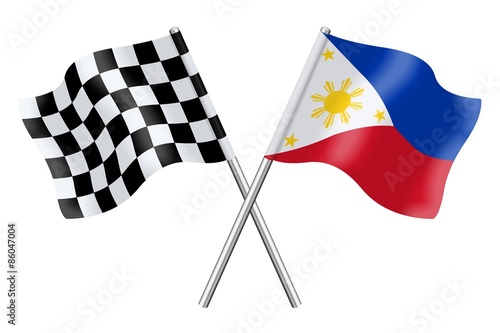 Flags: Checkerboard and Philippines photo