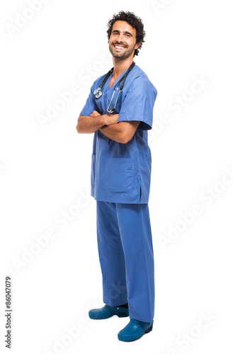 Doctor full length portrait 