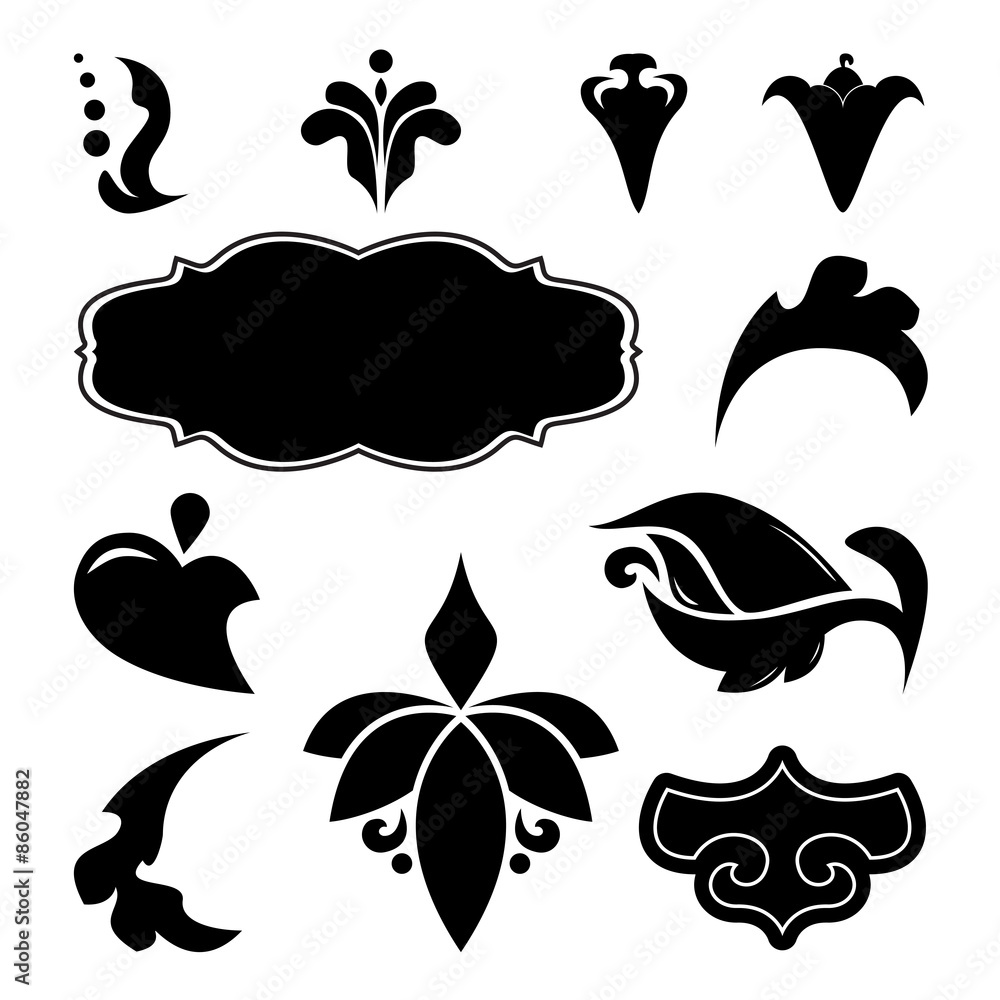 Floral design elements Floral design elements