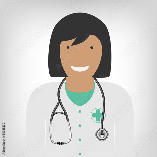 Icon smiling woman doctor