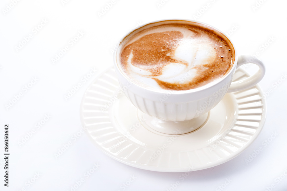 Obraz premium Coffee cup on a white background
