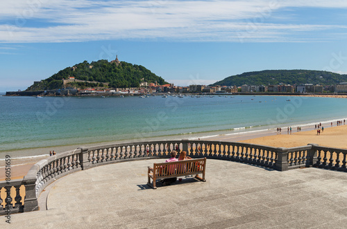 View to the city San Sebastian or Donostia.