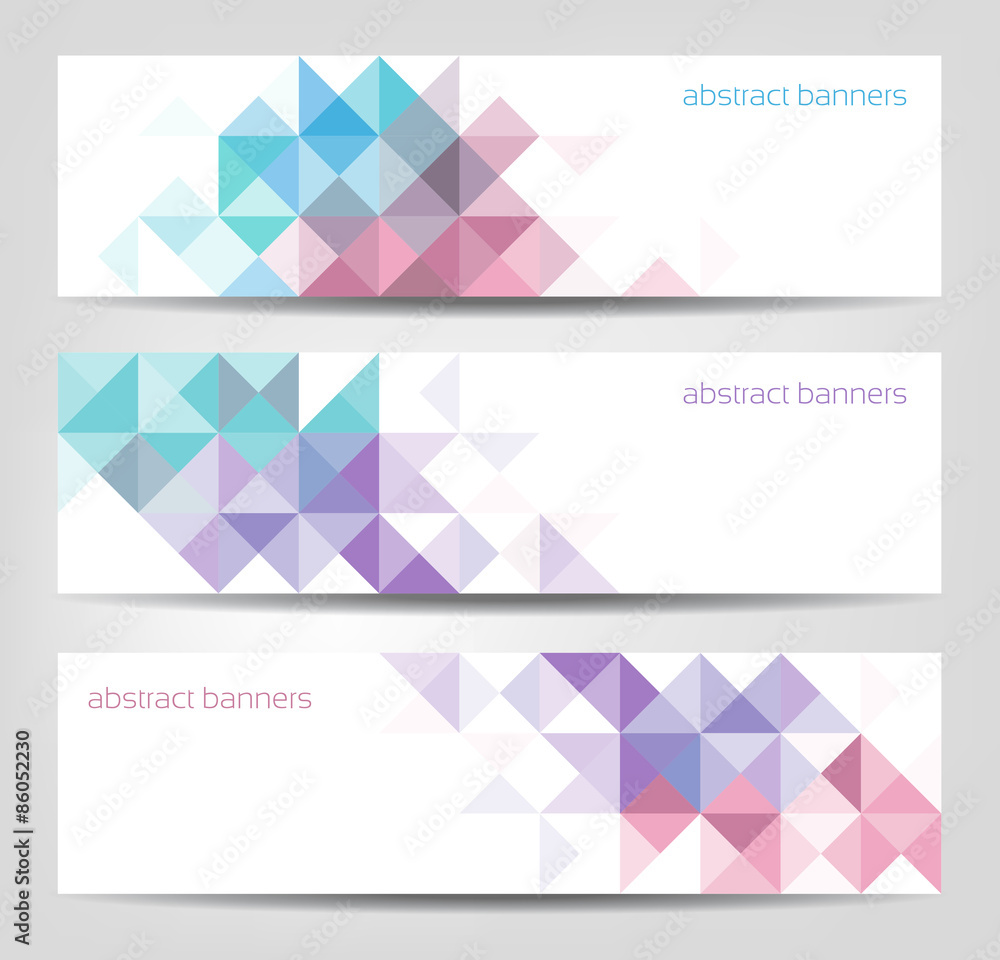 Abstract banners for web or print