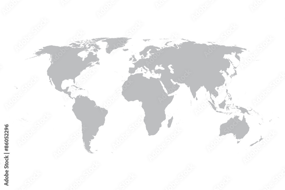 grey map of the world
