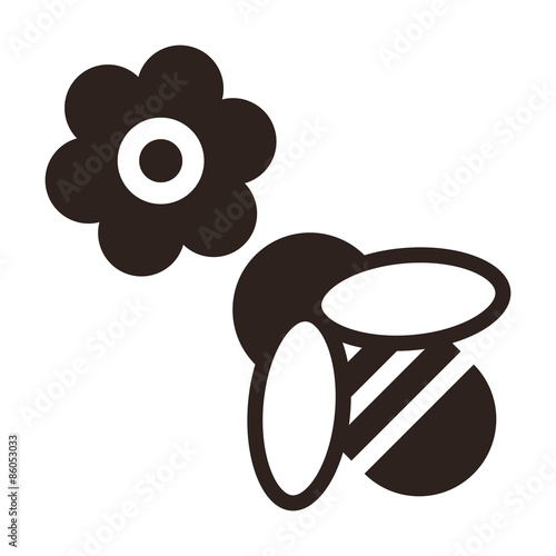 Bee and flower icon