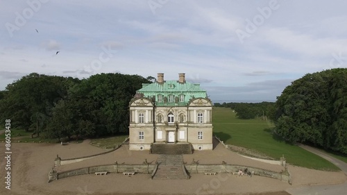 Aerial view of the Hermitage Palace, Denmark photo