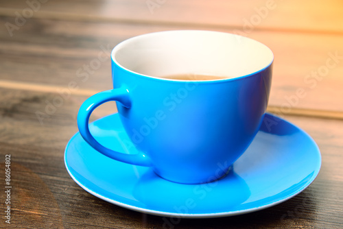 Blue cup of tea