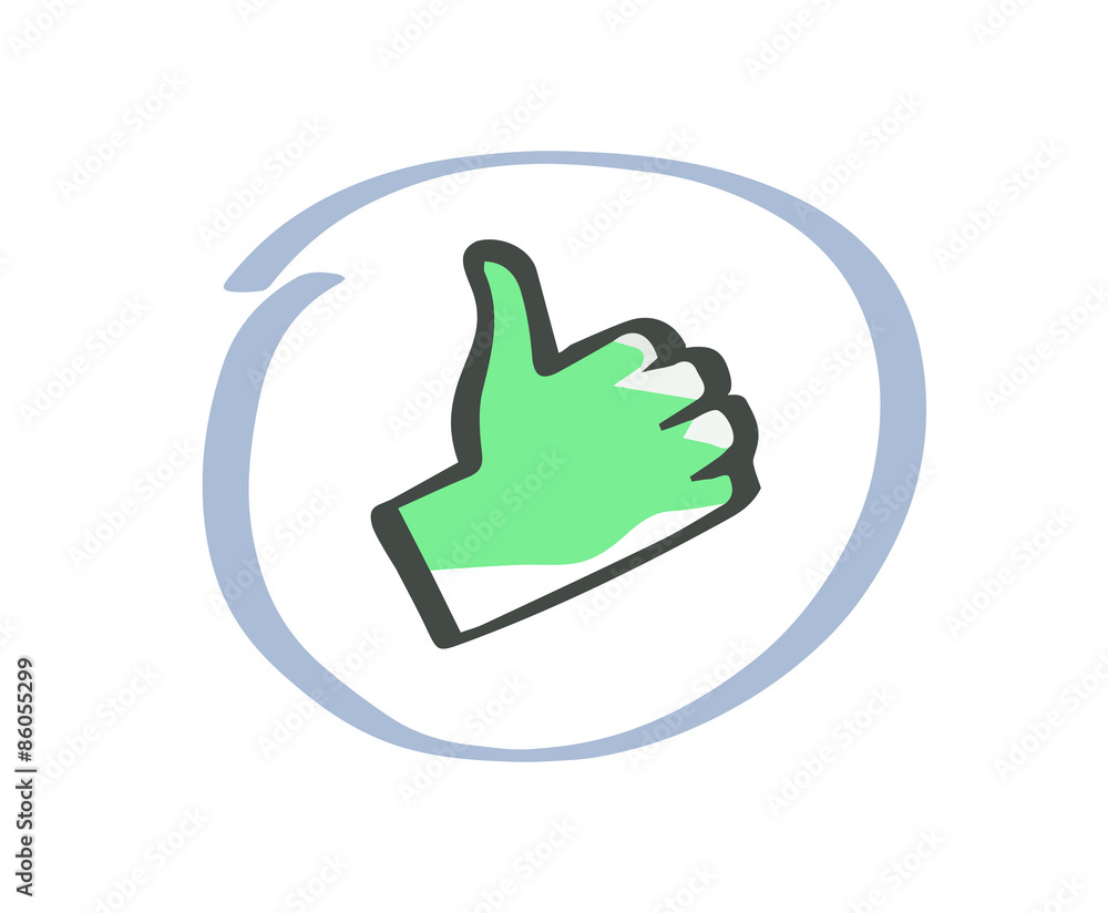 Thumb up vector icon
