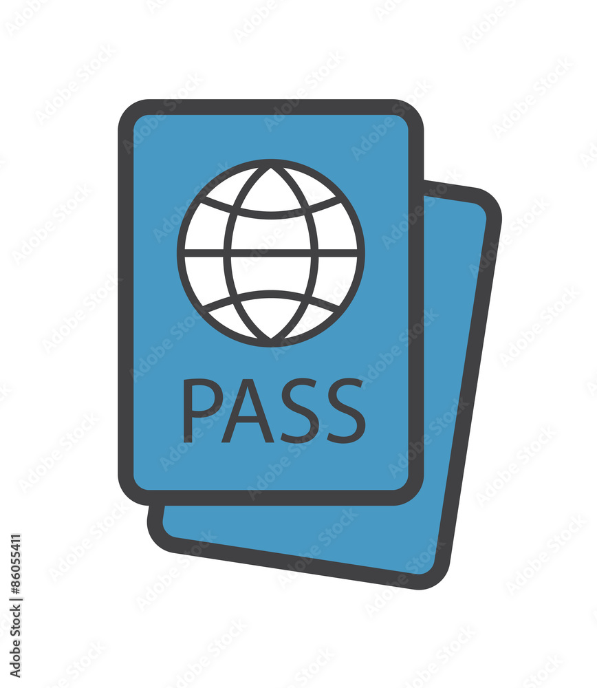 Passport icon. Vector illustration. Passport icon. Vector illustration.