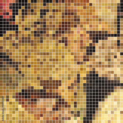 abstract square pixel mosaic background