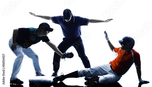 Photography Men baseball players silhouette isolated