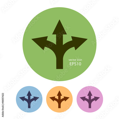 Three way arrow icon