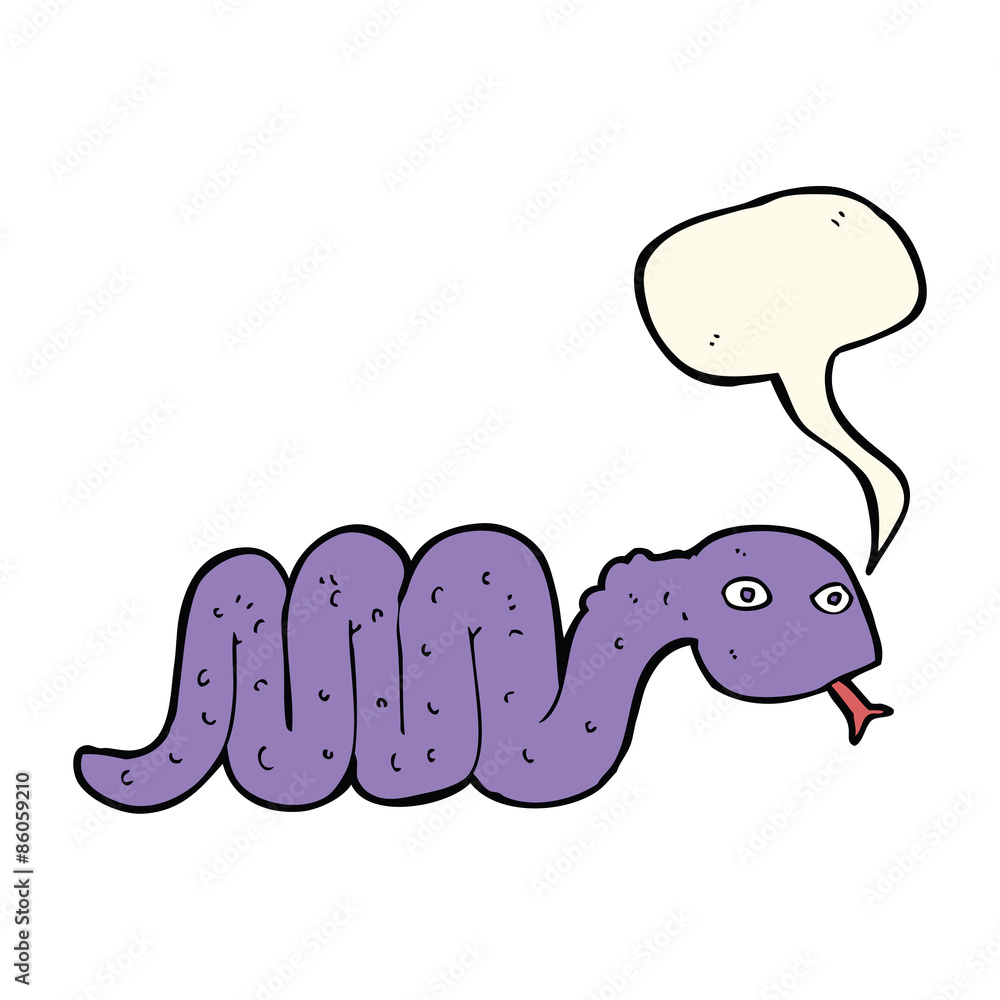 funny cartoon snake with speech bubble funny cartoon snake with speech bubble
