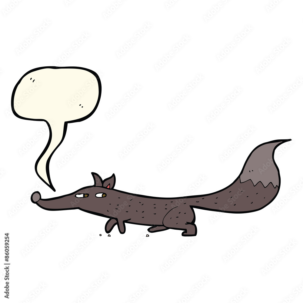 cartoon little fox with speech bubble cartoon little fox with speech bubble