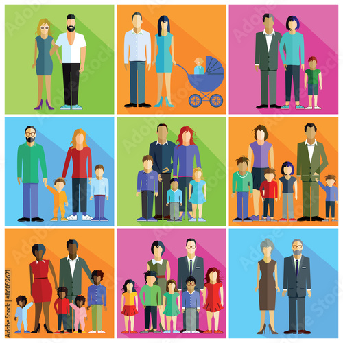 Familien, Eltern, Paare
