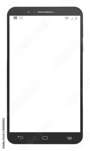 Touch screen cell phone with white screen.
