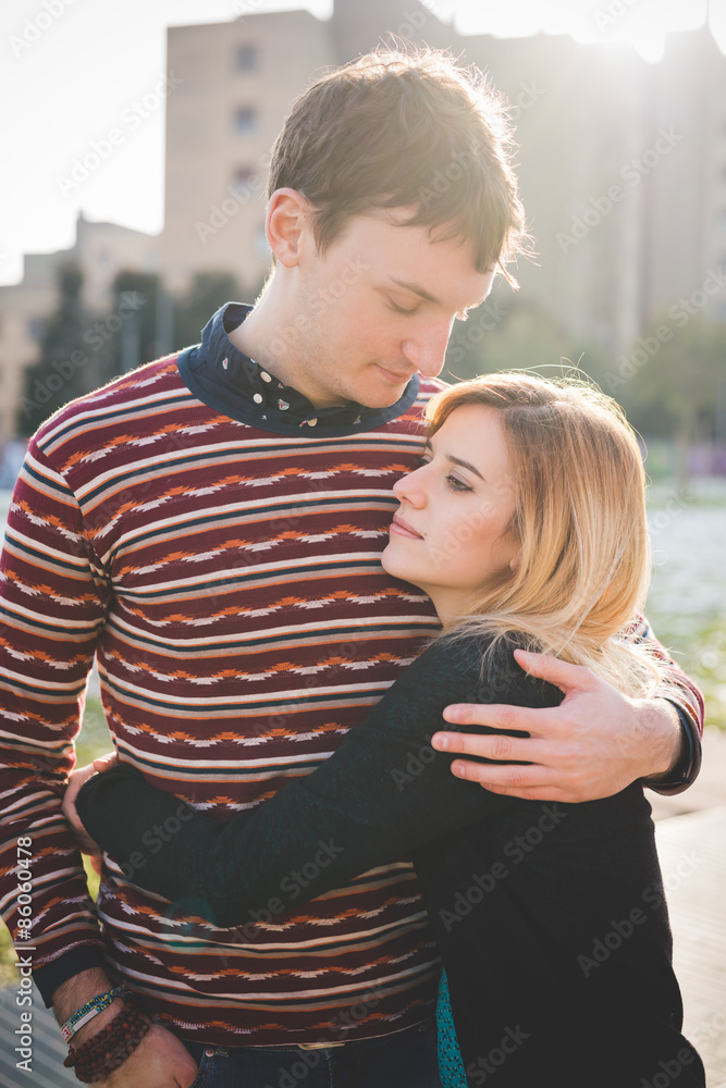 young couple lovers authentic young couple lovers authentic