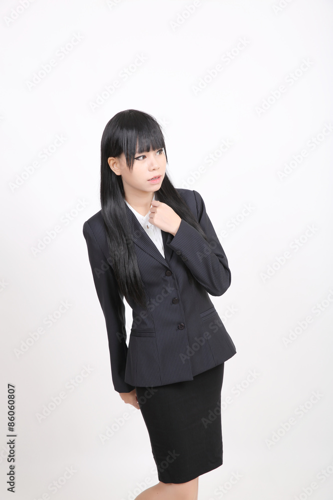 asian business woman isolated in white background asian business woman isolated in white background