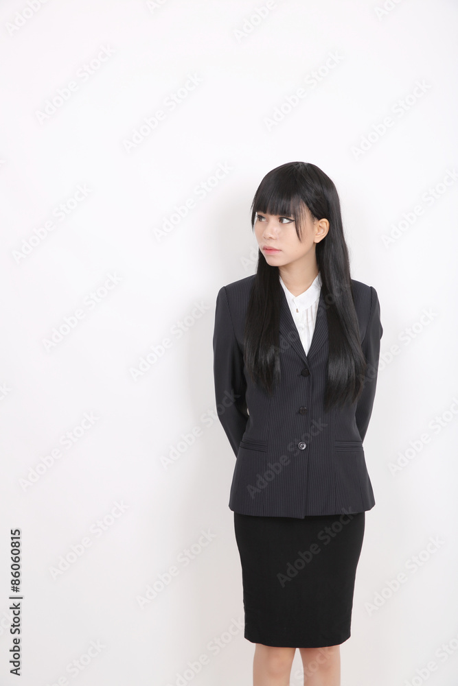 asian business woman isolated in white background asian business woman isolated in white background