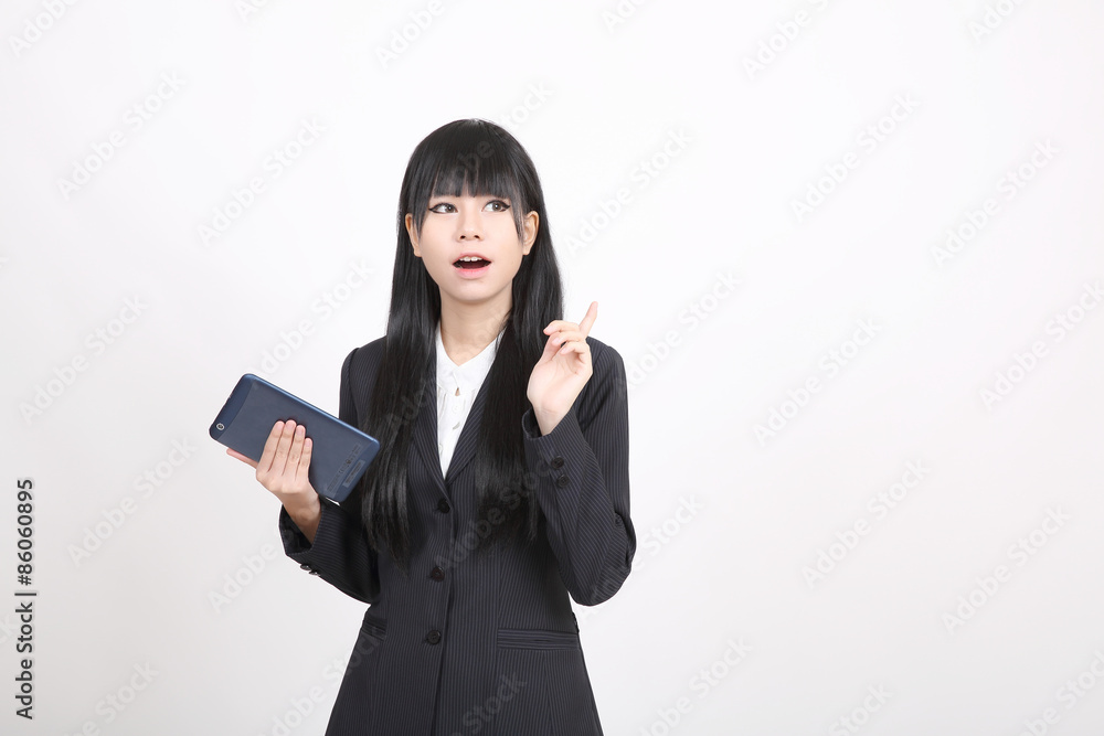 asian business woman isolated in white background asian business woman isolated in white background