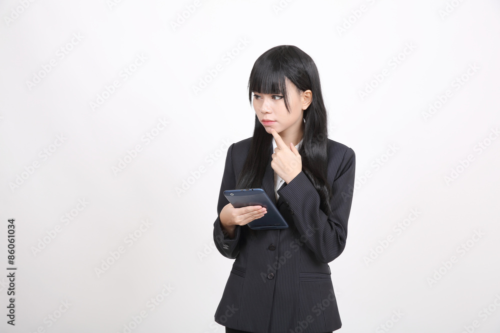 asian business woman isolated in white background asian business woman isolated in white background