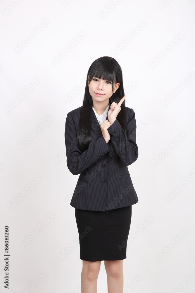 asian business woman isolated in white background asian business woman isolated in white background
