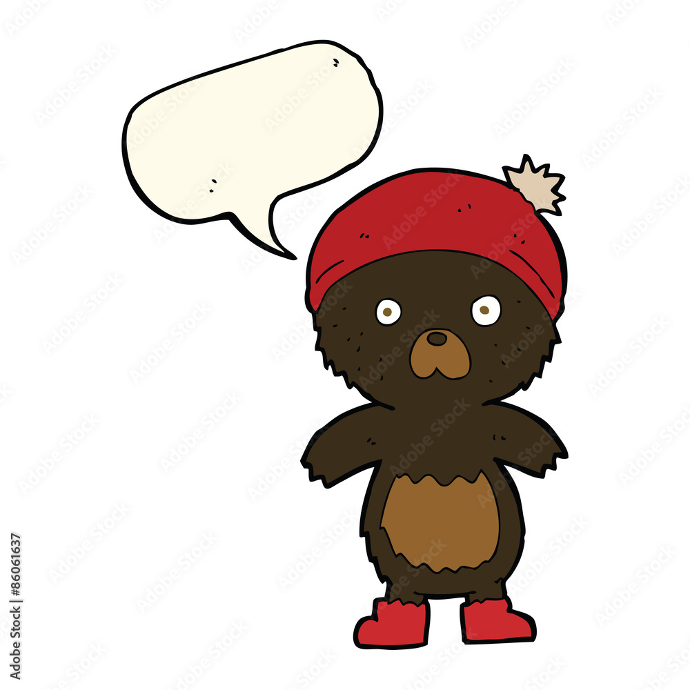cartoon cute teddy bear with speech bubble cartoon cute teddy bear with speech bubble