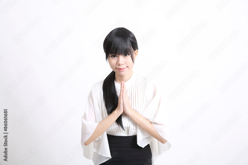 asian business woman isolated in white background asian business woman isolated in white background