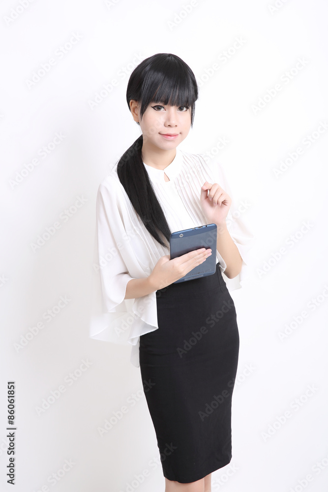 asian business woman isolated in white background asian business woman isolated in white background