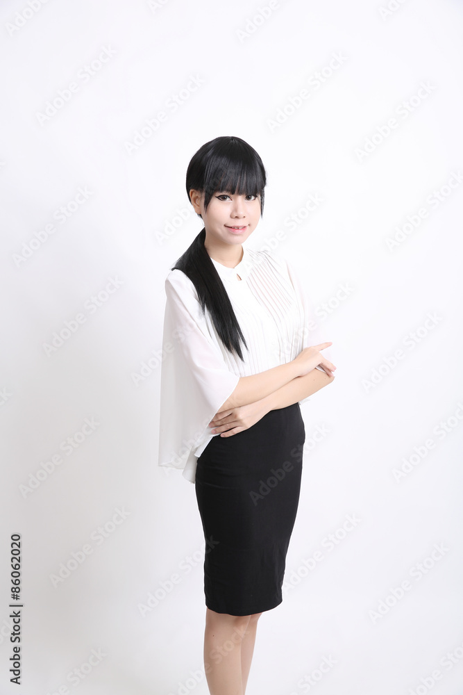 asian business woman isolated in white background asian business woman isolated in white background
