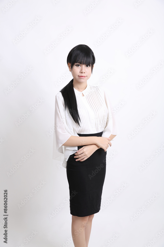 asian business woman isolated in white background asian business woman isolated in white background