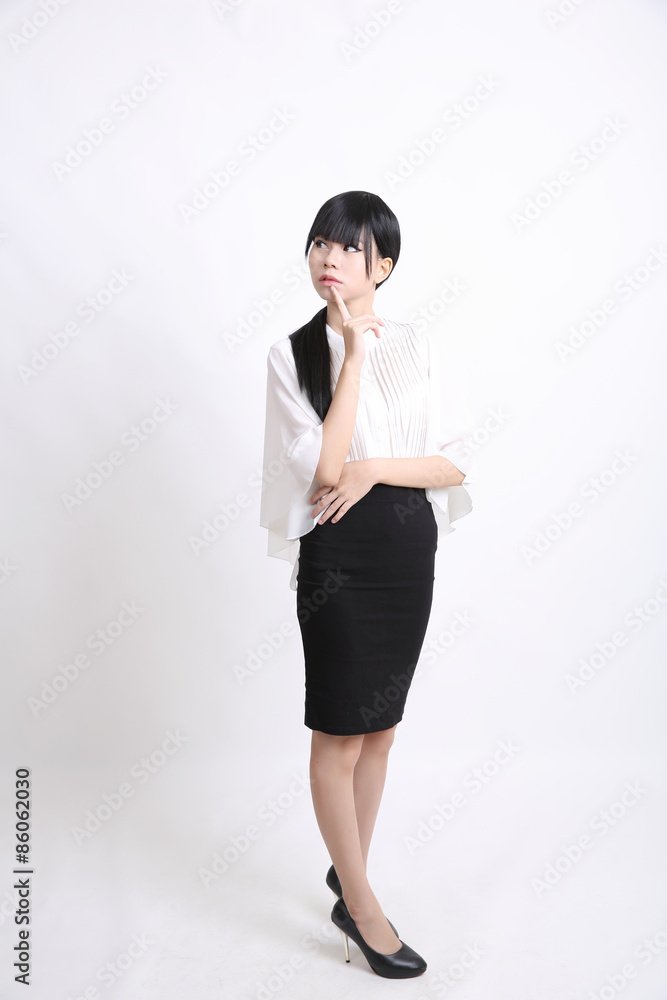 asian business woman isolated in white background asian business woman isolated in white background