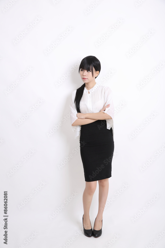 asian business woman isolated in white background asian business woman isolated in white background