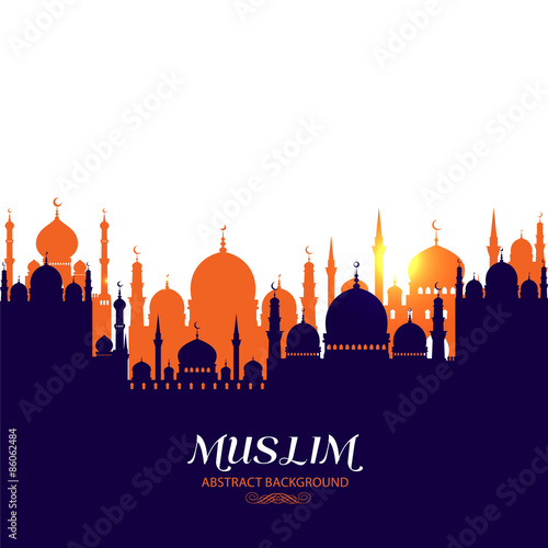 Muslim abstract greeting card.