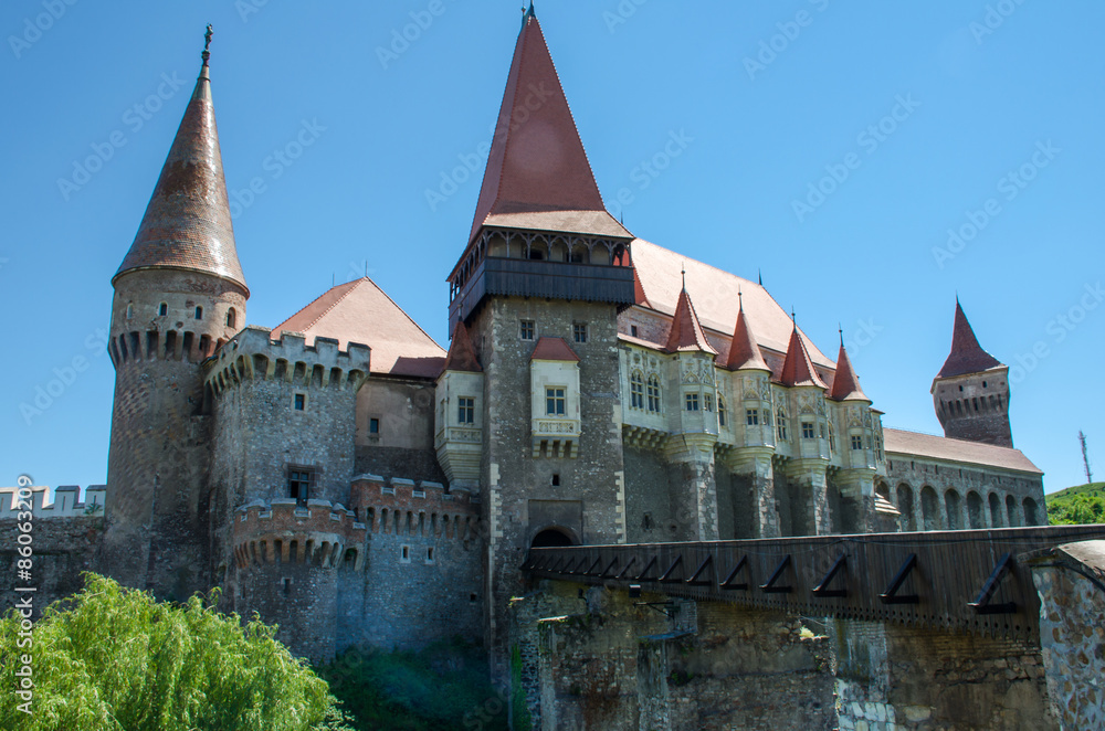 Corvin Castle, also known as Hunyadi Castle or Hunedoara Castle, in Romania. Corvin Castle, also known as Hunyadi Castle or Hunedoara Castle, in Romania.