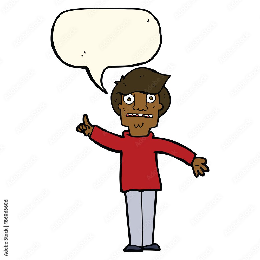 cartoon man asking question with speech bubble cartoon man asking question with speech bubble