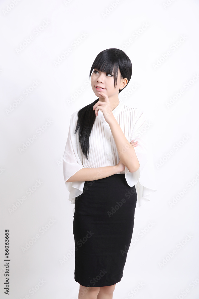 asian business woman isolated in white background asian business woman isolated in white background