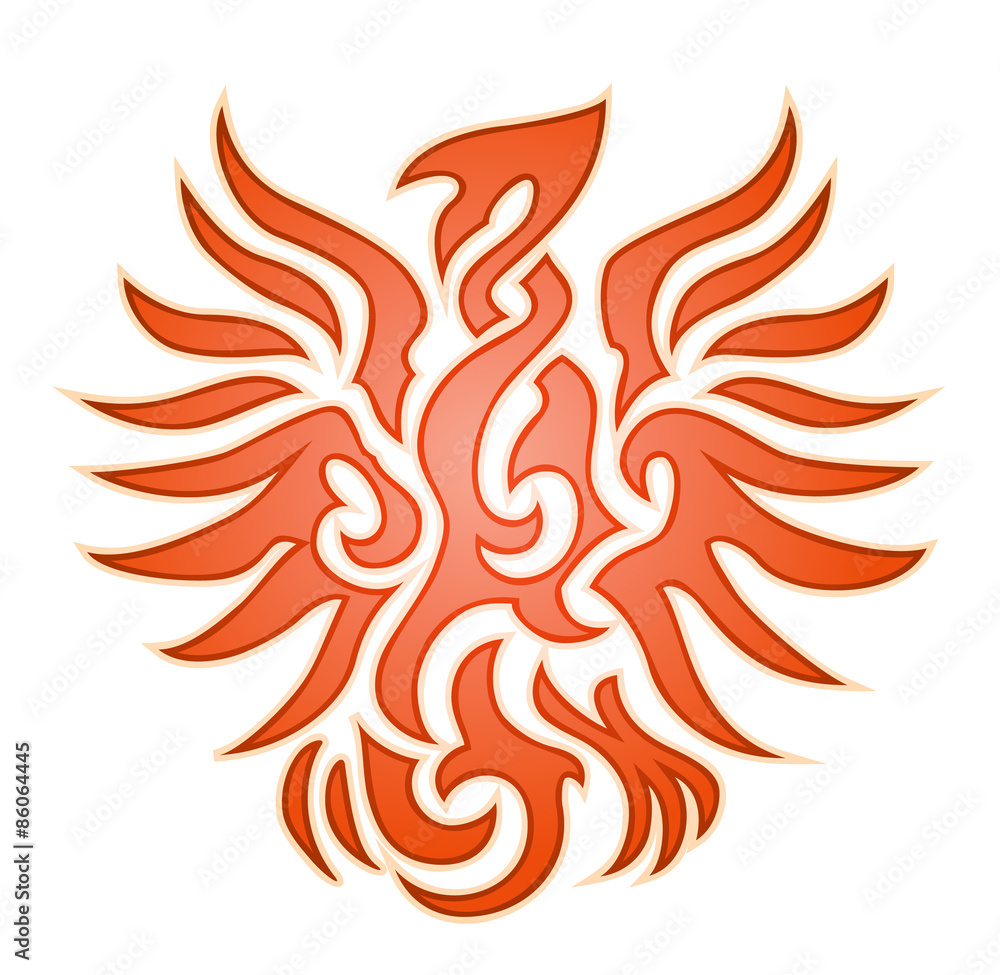 Orange eagle flame emblem Orange eagle flame emblem