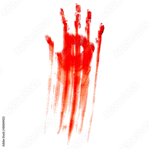 Bloody hand print