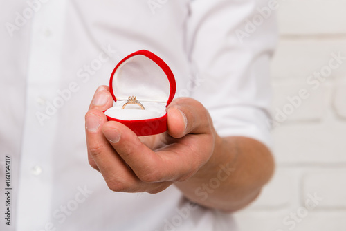 romantic man making a marriage proposal