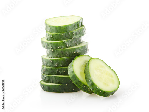 Stack of cucumber slices