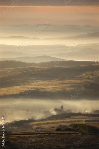 misty autumn morning