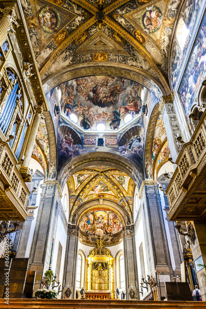 interior of Parma Cathedral, Emilia-Romagna, Italy