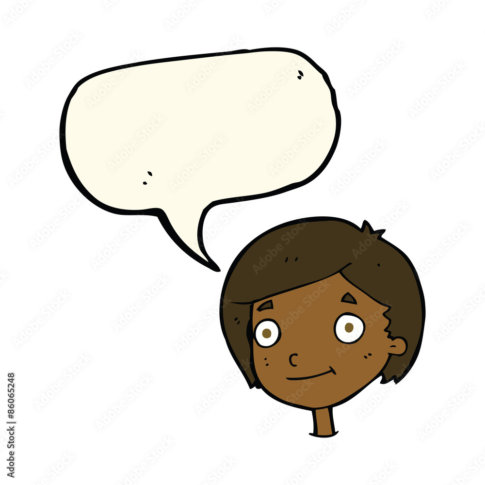 cartoon happy boy with speech bubble cartoon happy boy with speech bubble