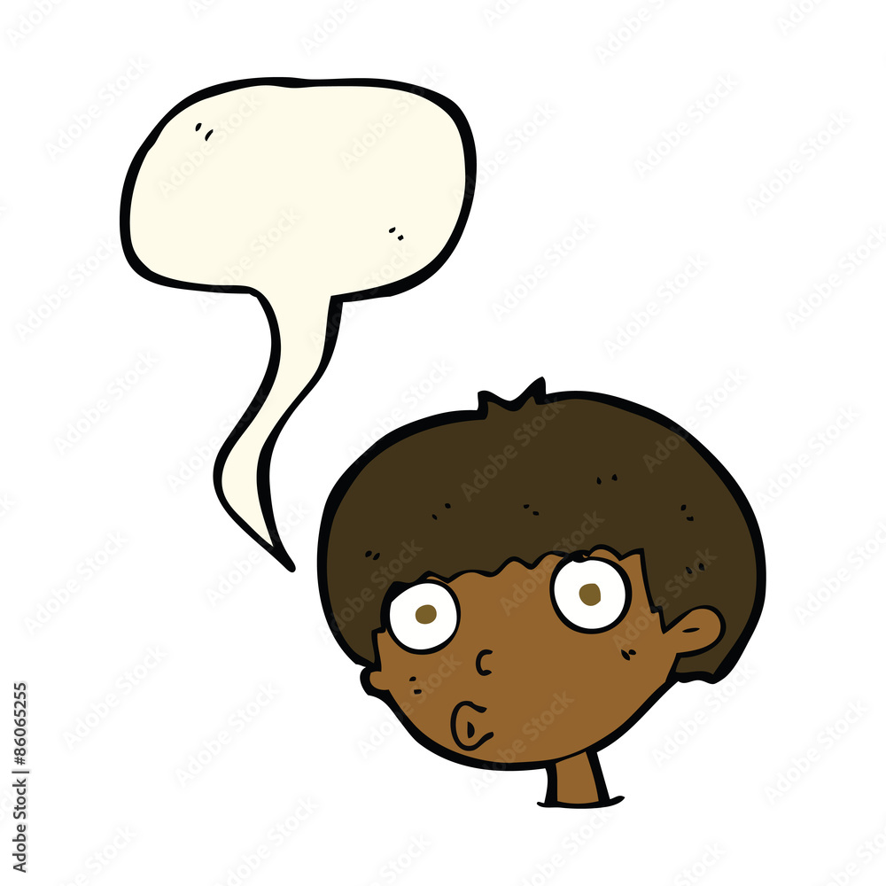 cartoon surprised boy with speech bubble cartoon surprised boy with speech bubble