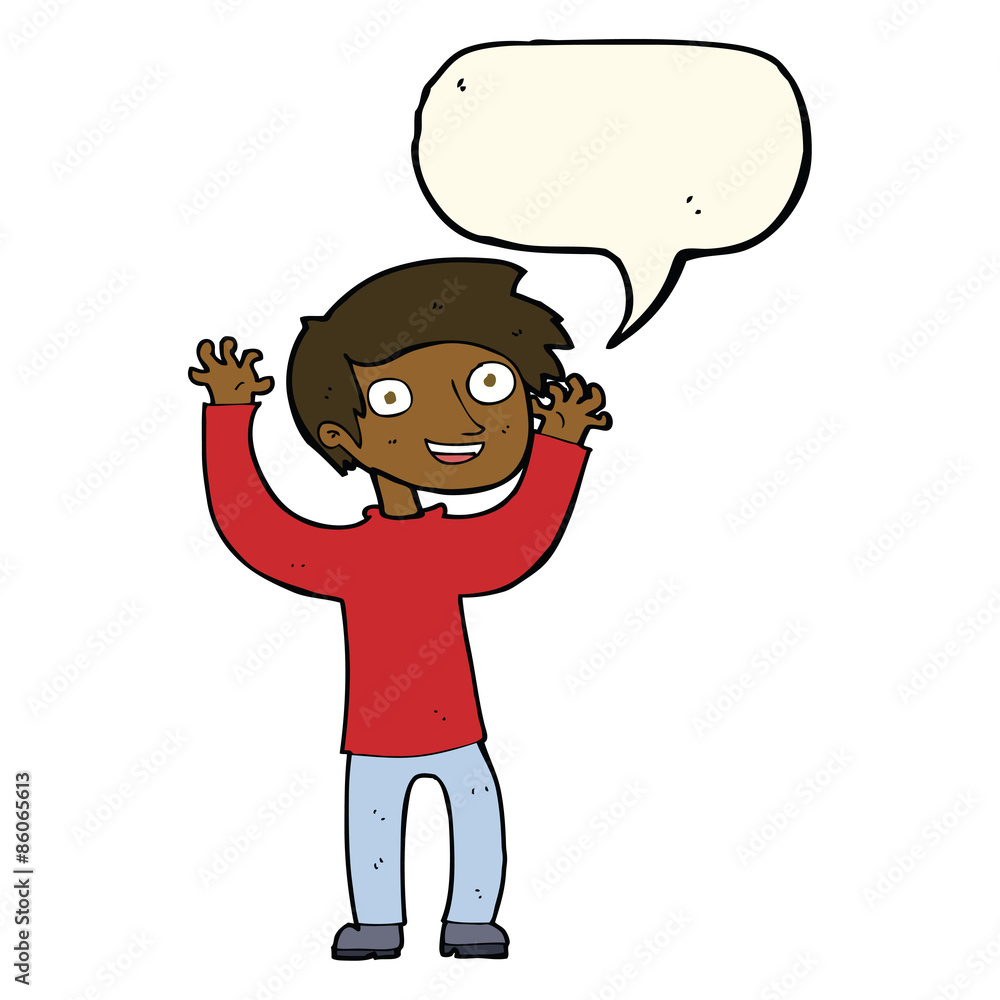 cartoon happy man with speech bubble cartoon happy man with speech bubble